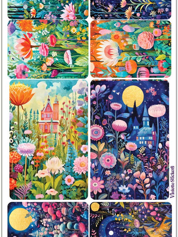C243 Magical Meadow Stickers for wholesale by Violette Stickers