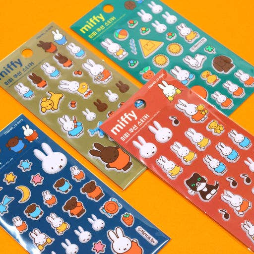 K-Wonderland – Großhandel Aufkleber – Miffy weiche Kissen-Aufkleber im 4er-Pack8