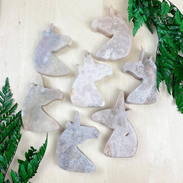 Ewelina Pas Jewelry - Wholesale Spiritual Stone/Crystal - Pink Amethyst Unicorn Carving