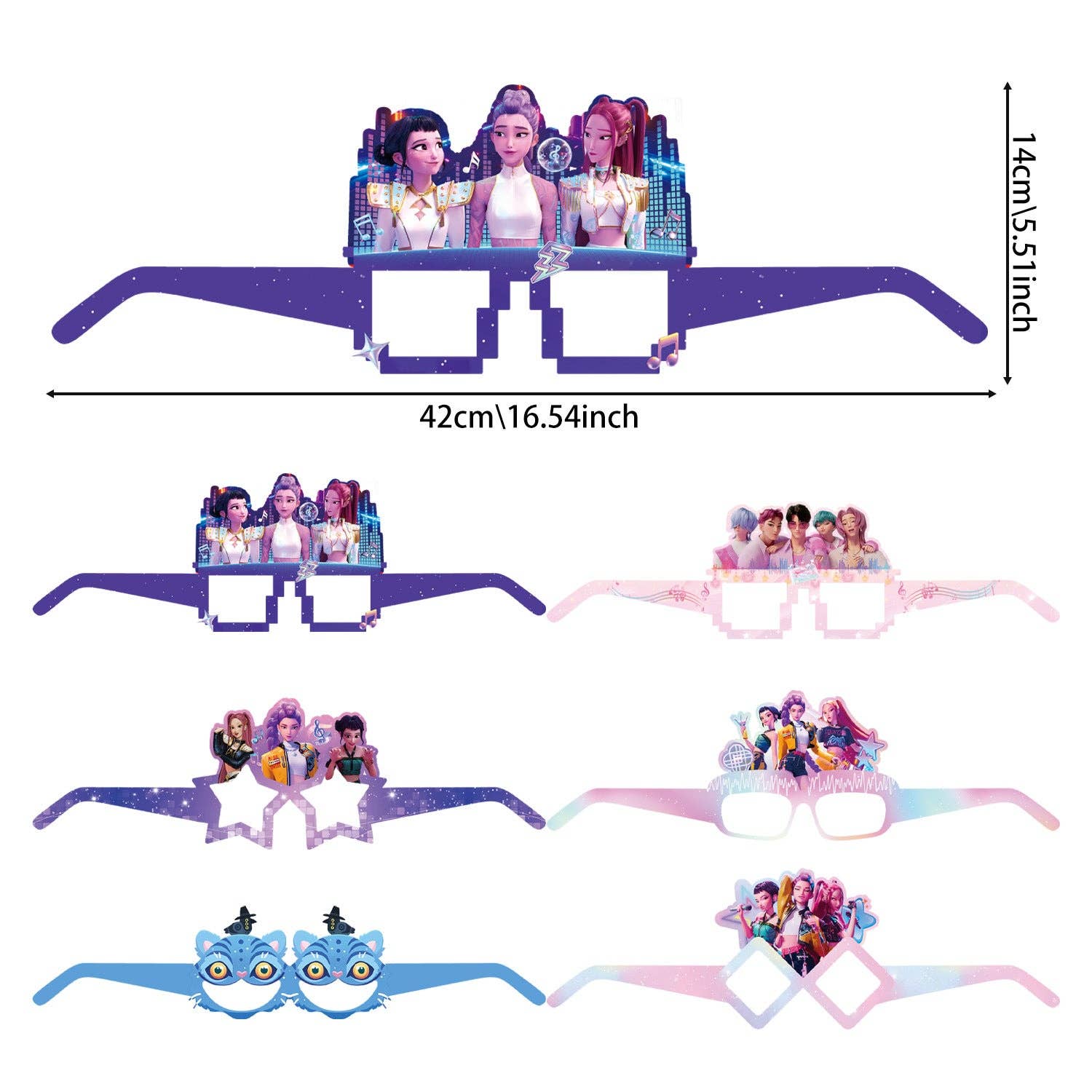 Auraquise - Wholesale Disposable Tableware Pack - Demon Hunters & Saga Boy Band Birthday Party Supplies – Themed Tableware and Decorations12