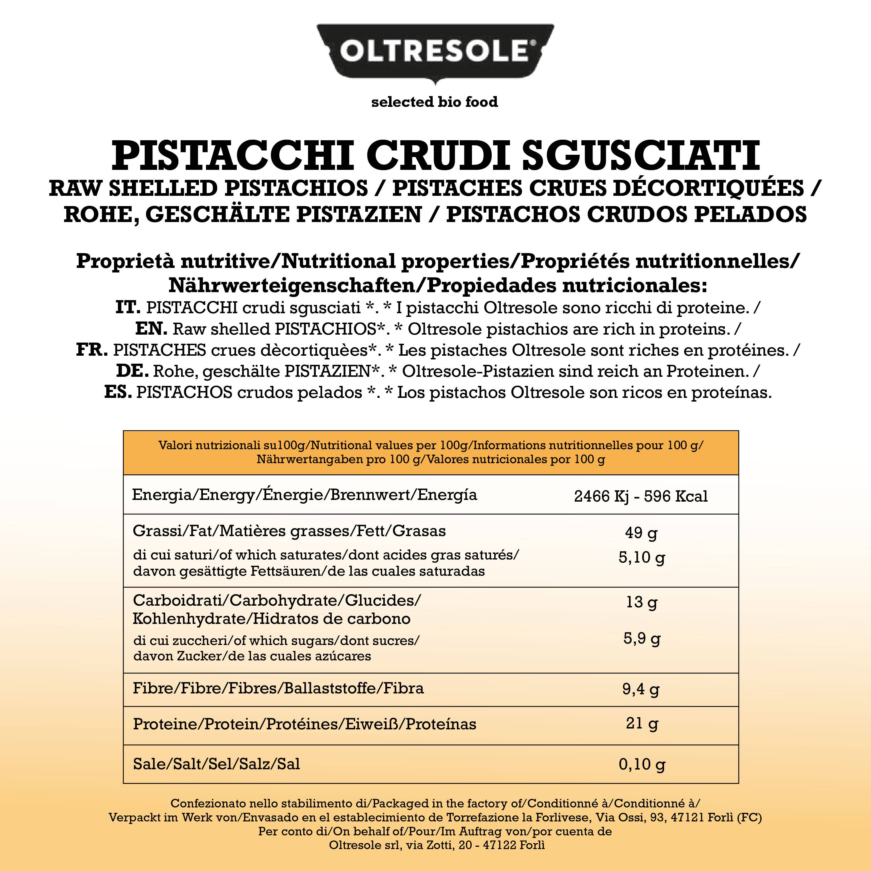 Oltresole – Großhandel Nüsse – ROHER GESCHÄLTER PISTAZIE 1 kg4
