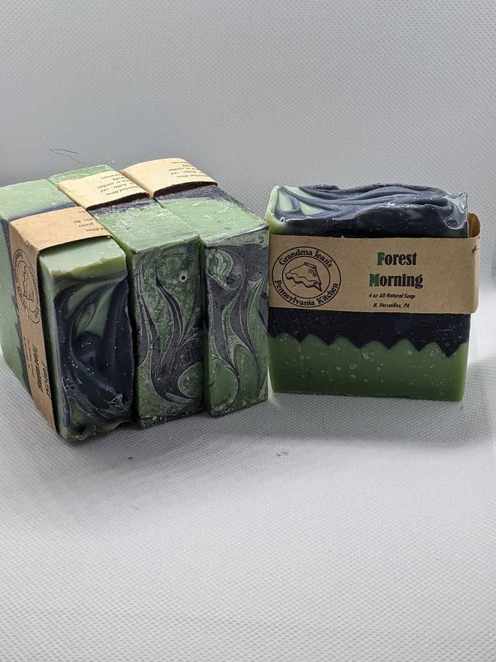 Forest Morning 100% All Natural Handmade Cold Process Soap for wholesale by Grandma Jean's Pennsylvania Kitchen