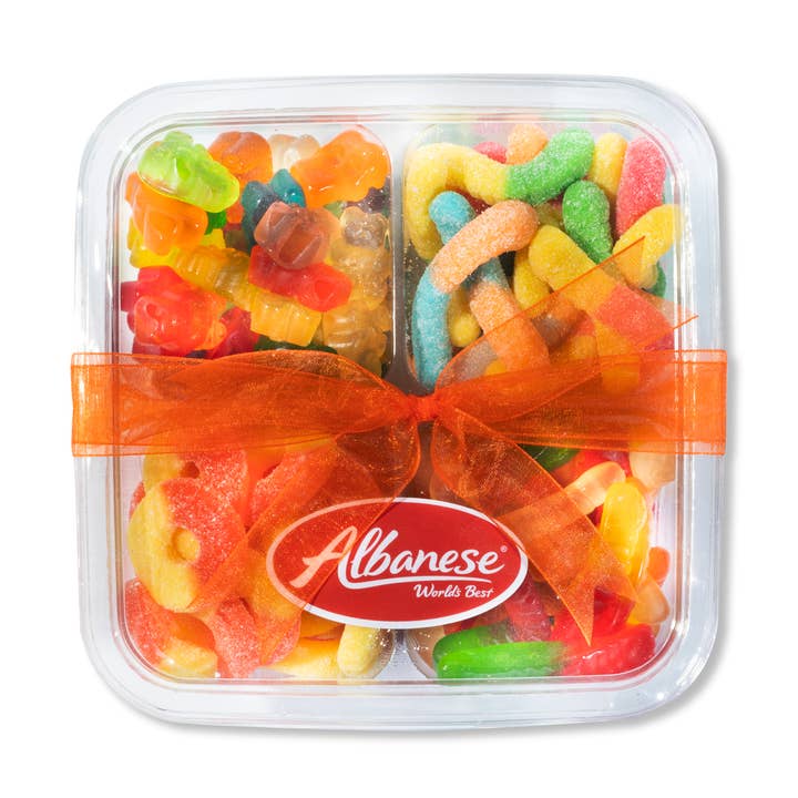 Gummi fyrdelad fyrkantig presentbricka för wholesale av Candy Supply Co