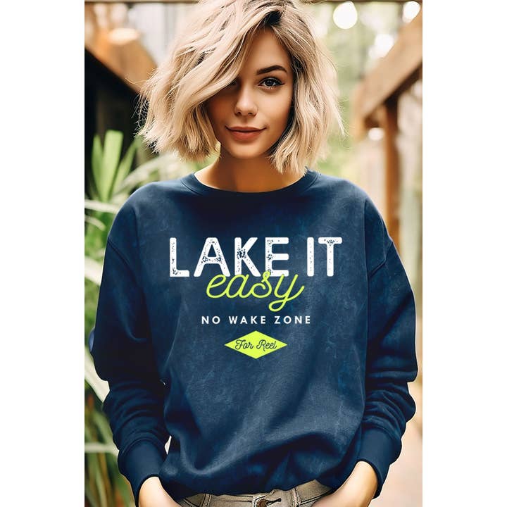 SUDADERA GRÁFICA MINERAL LAKE IT EASY para venta al por mayor de HRTandLUV