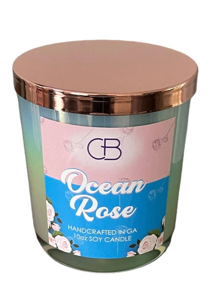 Candela di soia Ocean Rose per la vendita all'ingrosso da parte di Coco Bella Company