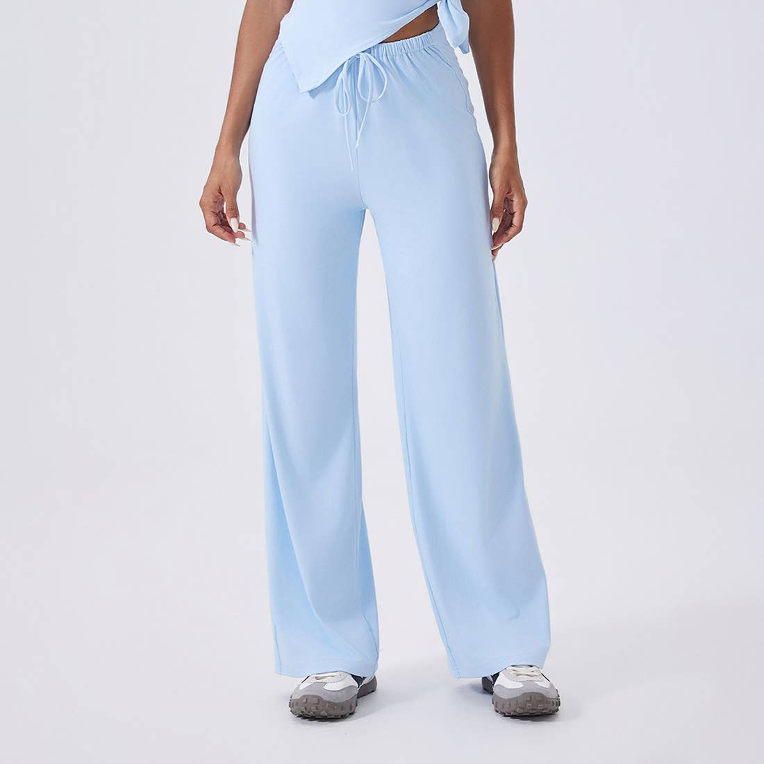 Sodalemon - Wholesale Athletic Pants - Women's - Women High-Waist Relaxed-Fit Drawstring Yoga Lounge Pants2