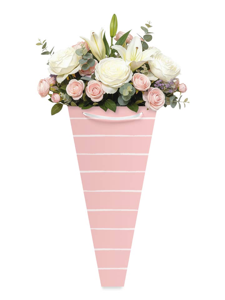 Sac de bouquet de fleurs - Rose avec des rayures pour la vente par DICKENS INC.