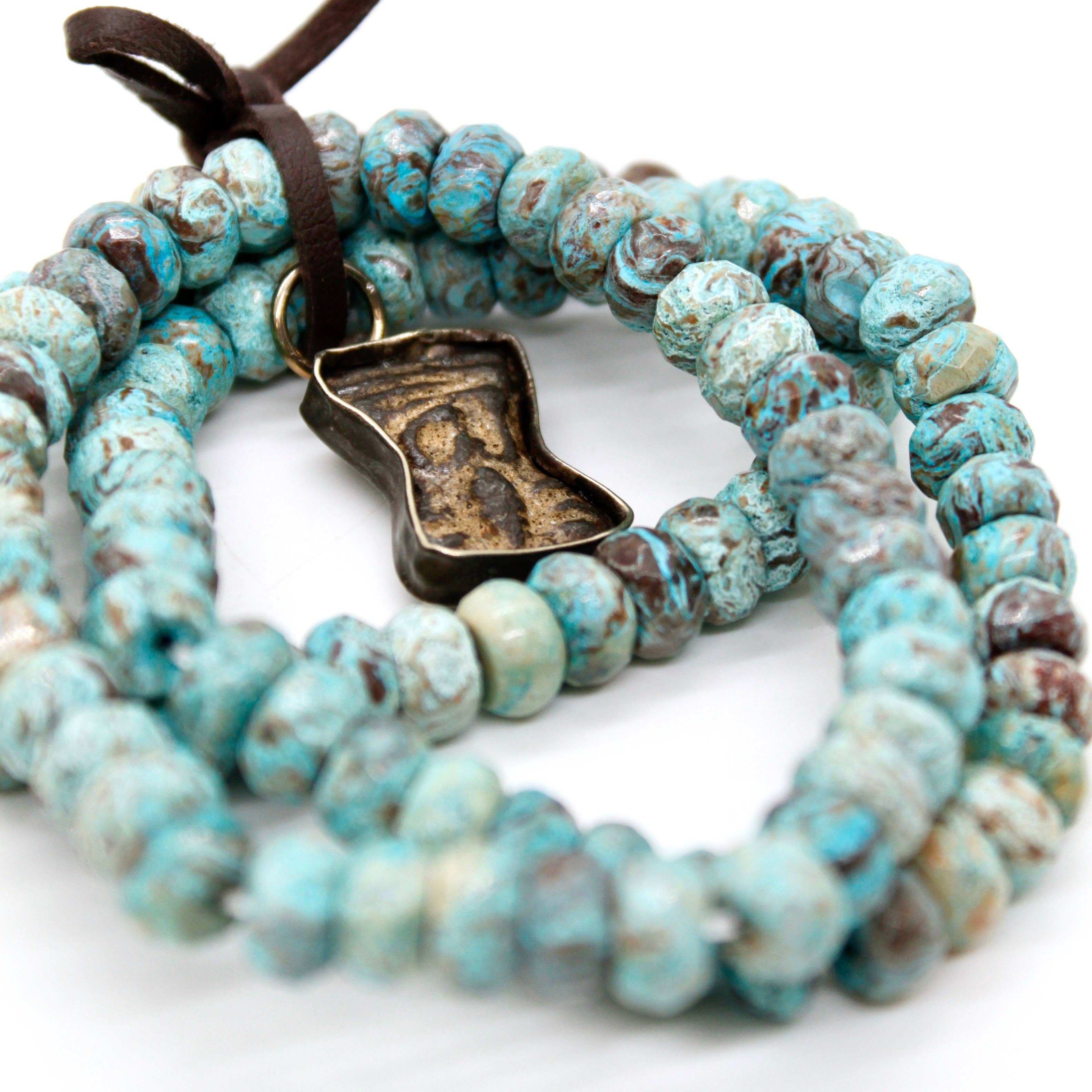 LIZOU - Wholesale Charm/Dangle Bracelet - Faceted Ocean Jasper Buddha Charm Bracelet -Buddha Collection-2