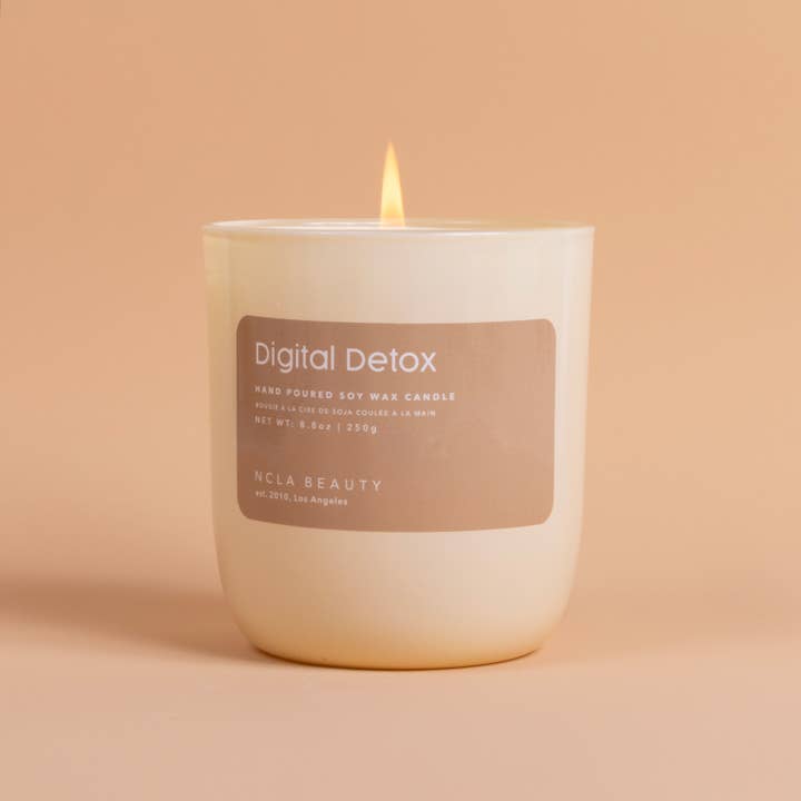 NCLA Beauty - Wholesale Jar/Filled Candle - Digital Detox (Jasmine Bliss) Soy Wax Candle