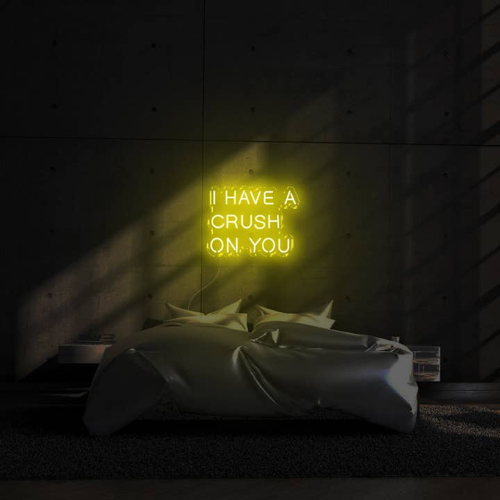 Targa neon a LED «I have a crush on you» per la vendita all'ingrosso da parte di BeNeonUnicorn
