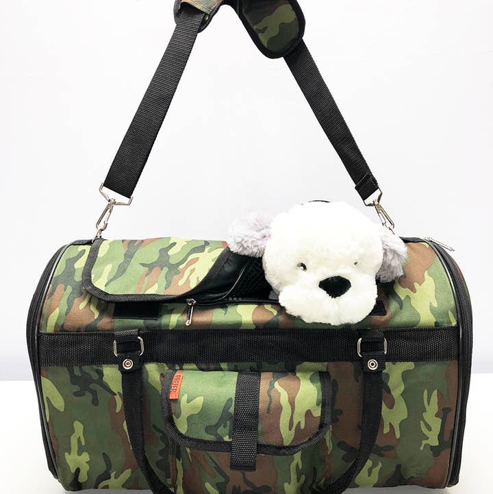 Hideaway Duffel - XL Green Camouflage for wholesale by Prefer Pets Travel Gear