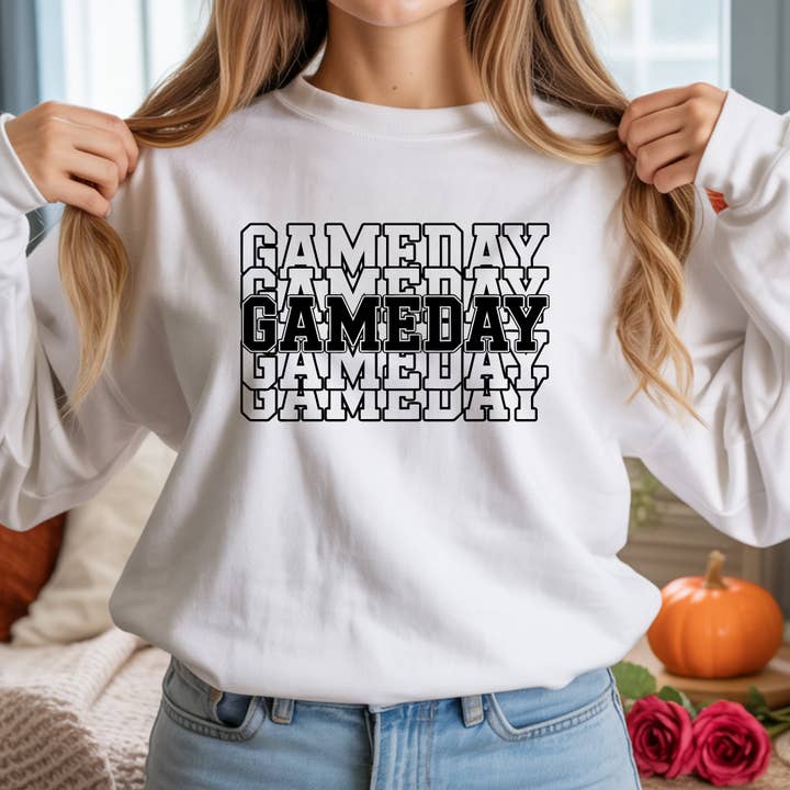 Sweatshirt de Dia de Jogo – Top Gráfico com Espírito de Futebol Ousado por atacado de TheWorldOfMYes