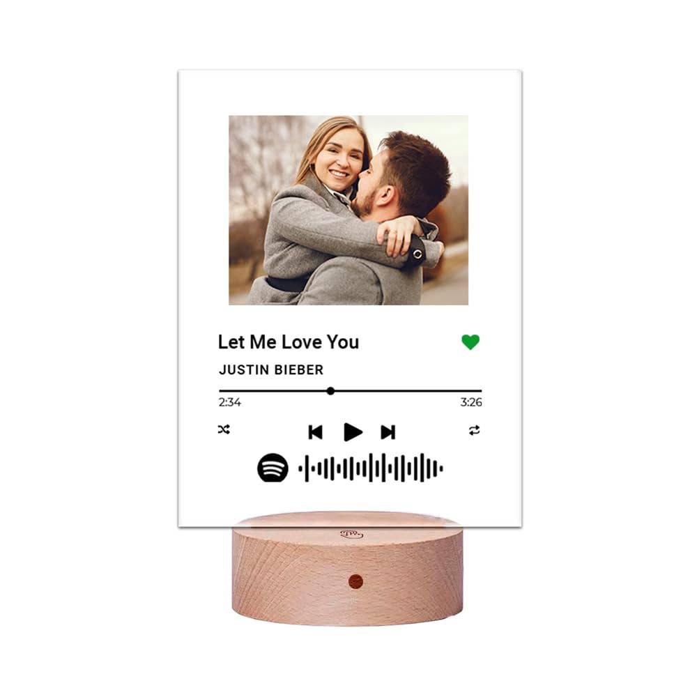 CanvasChamp - Wholesale Plaque - Personalized Spotify Acrylic Song Plaque with LED Base