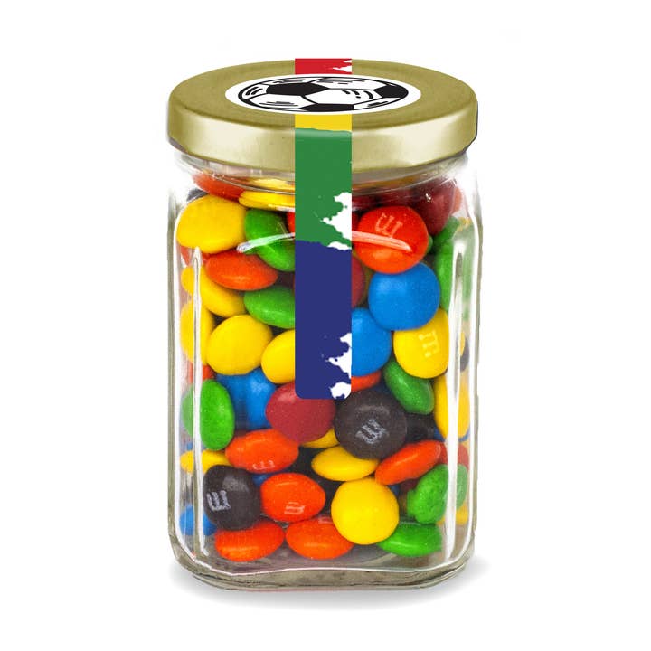 World Cup Classic Jar, Milk Chocolate M&M's® (48 ct) for wholesale by In-Room Plus