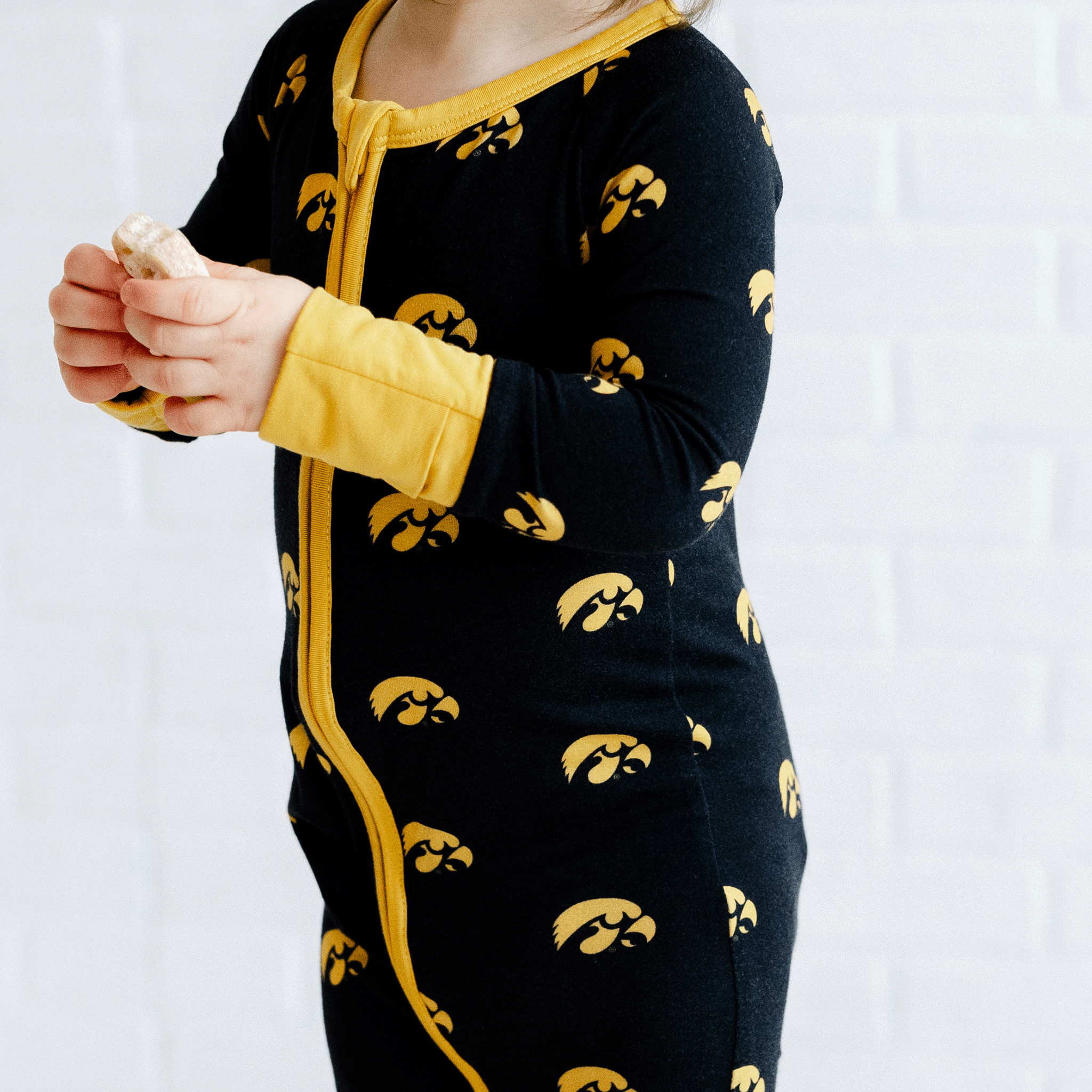 Tailgate Tikes - Wholesale Jumpsuit - Baby - Iowa Hawkeyes Double Zipper Onesie3