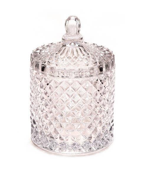 London Luxury Candle Supplies - Wholesale Weckpot/glazen pot - Geo 230 ml gekleurde geslepen glazen pot2