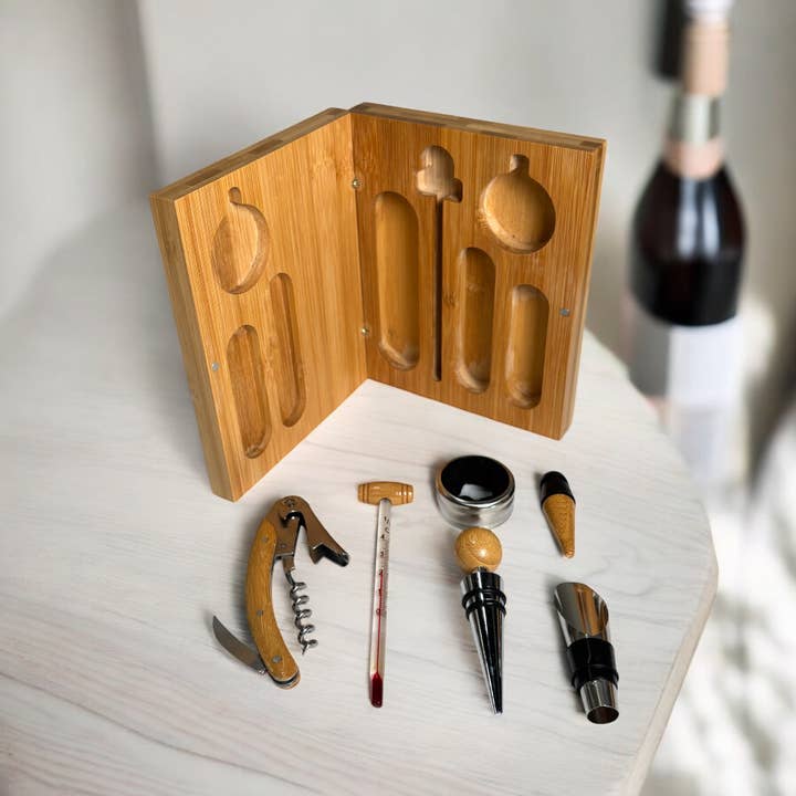 Bamboo Switch - Wholesale Wine Tool Set - Bamboo Wine Tool Set in Bamboo Box2