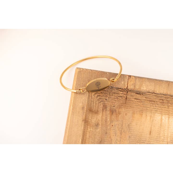 Flower Bangle Bracelet for wholesale by Rhoadside Boutique