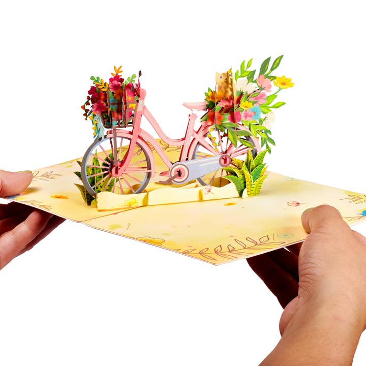 Paper Love - Wholesale Everyday Greeting Card - Flower Bike Pop Up Card4