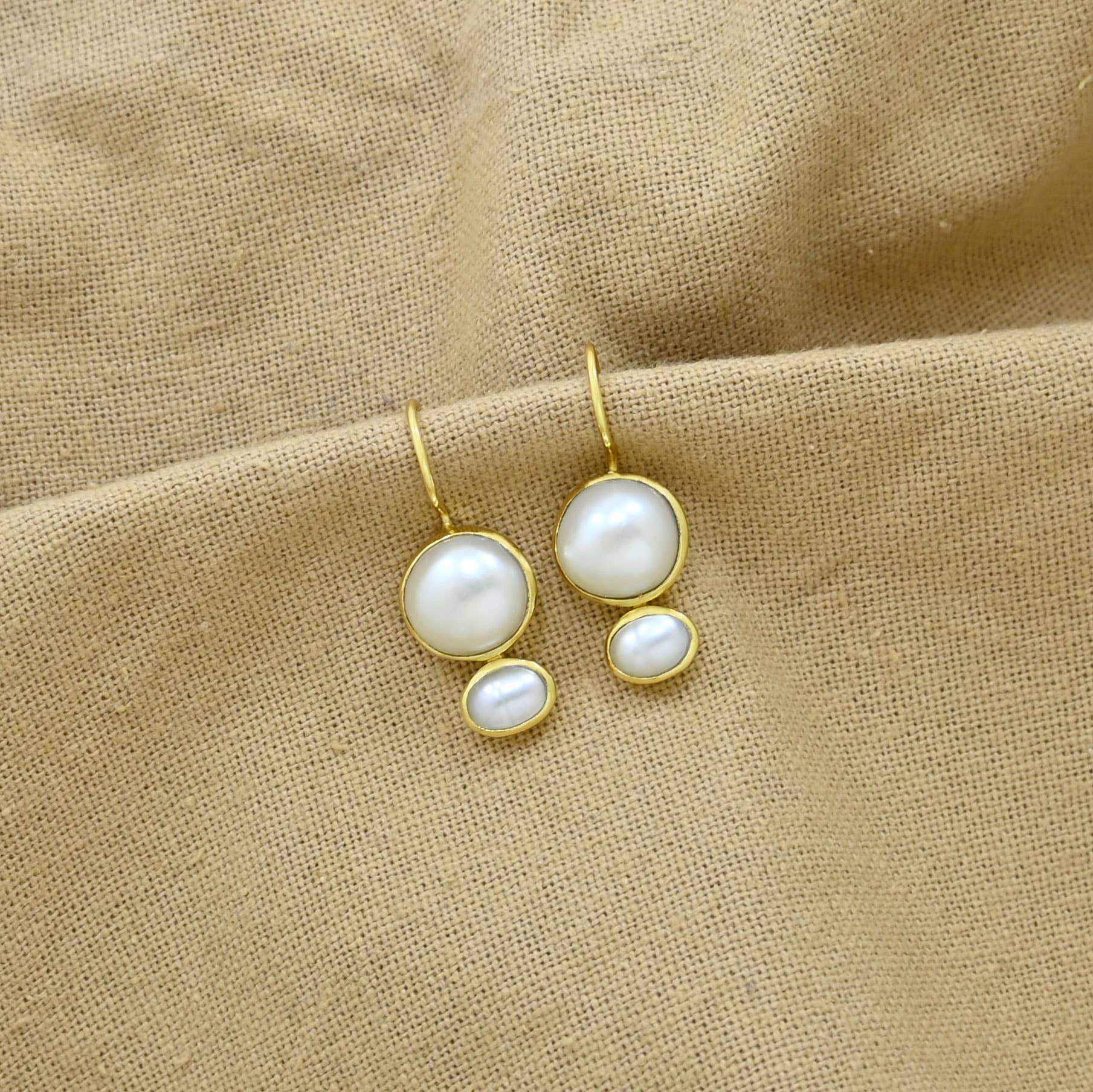 Schmuckoo Berlin - Wholesale Dangle Earrings - Primrose Earring Gold Plated - Pearl1