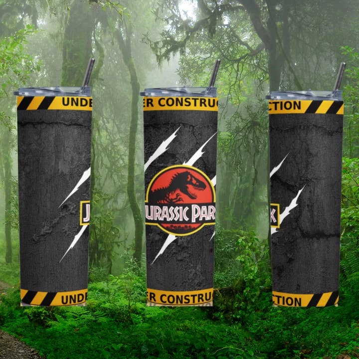 Jurassic Park 600 ml schlanker Becher aus Edelstahl für den Großhandel von Cacciatore’s Corner