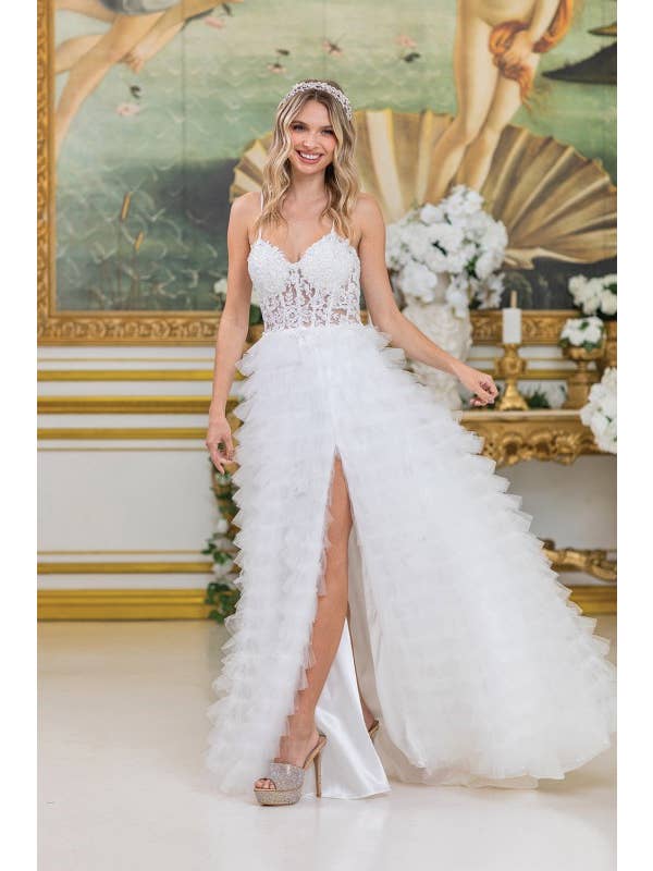 Dancing Queen Dress - Wholesale Dress - Women's - Traditional Prom Dress with Layered Ruffles2