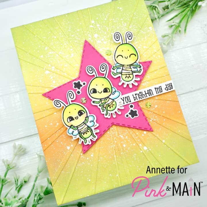 Pink and Main - Wholesale DIY Craft Kit - Sun Ray 6x6 Embossing Folder