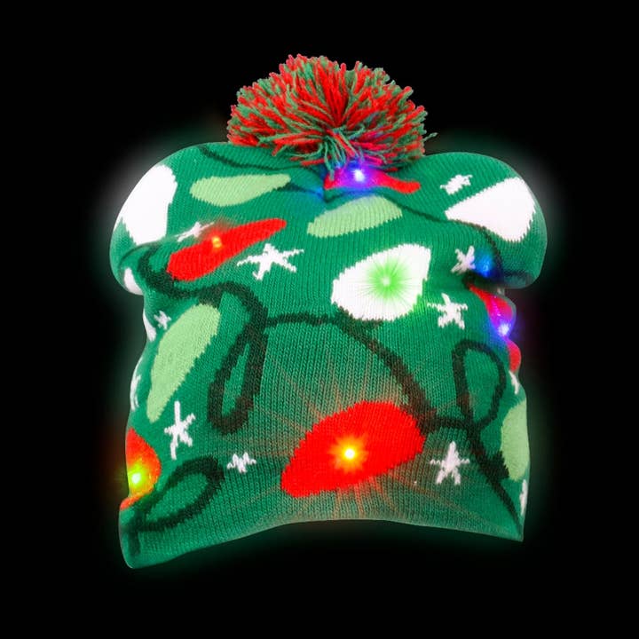 La Luna Bella - Toys - Wholesale Light-Up Toy - Kids & Baby - CHRISTMAS BULB LIGHT-UP BEANIE HAT - LLB Toys