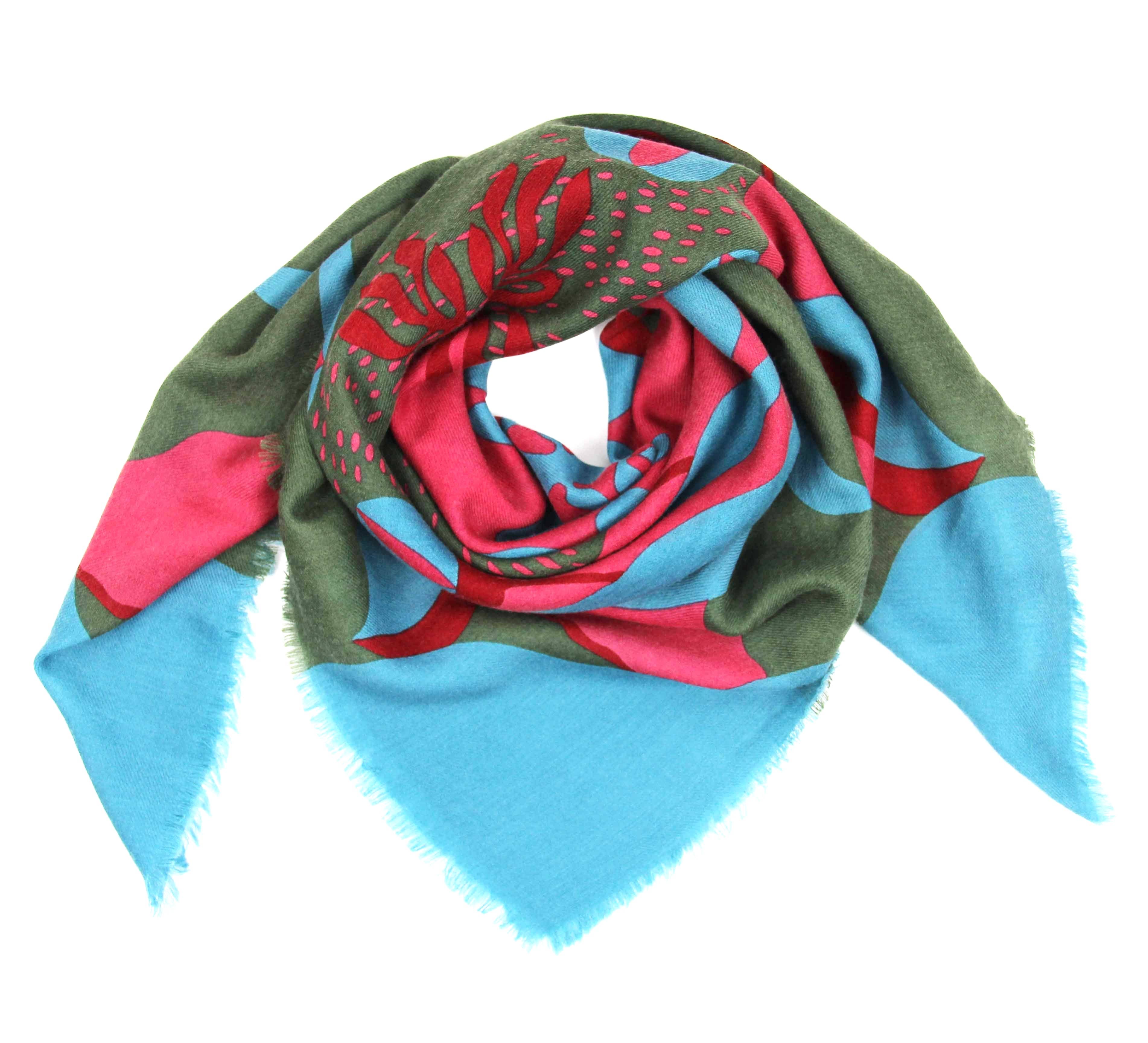 Les Belles Vagabondes - Wholesale Scarf - Women's - Abyss Red Wool Square2