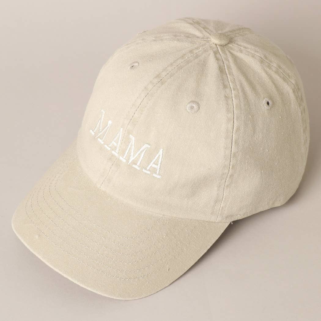 Fashion City - Wholesale Baseball Cap - Women's - MAMA Embroidered Cotton Baseball Cap16