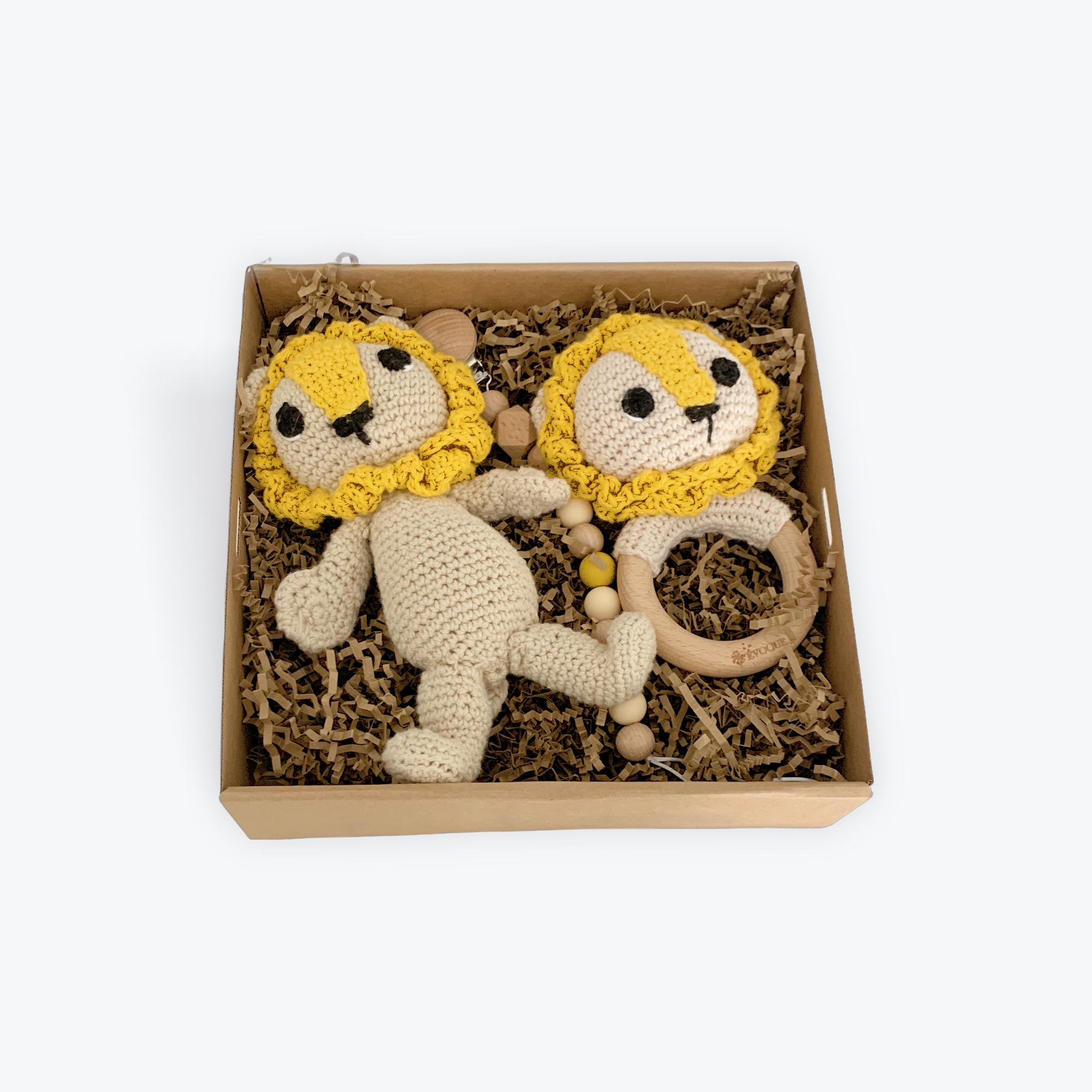 Evoque Gifts & Homewares - Wholesale Handheld rattle – Baby - Crochet Baby Rattle - Leo Lion1