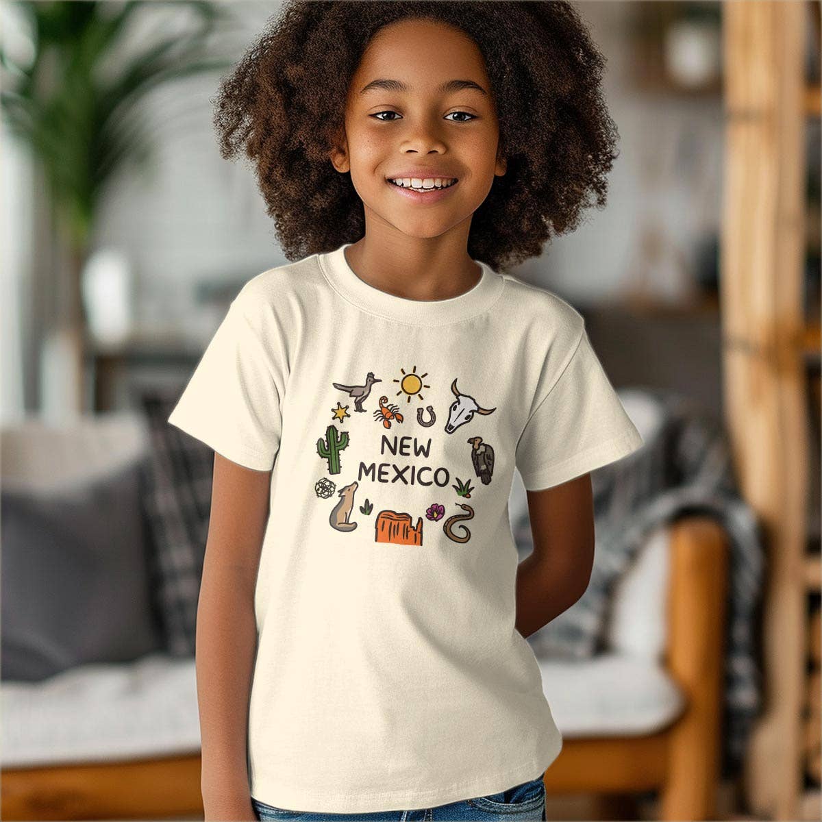RetroPlanet - Wholesale Screen Printed T-Shirt - Kids - Desert Doodles Icons Name Drop Youth T-Shirt XS-XL12