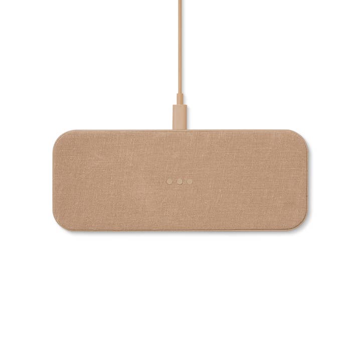 Courant - Wholesale Charging Dock - CATCH:2 - Essentials Linen Wireless Charger - Dual Charging