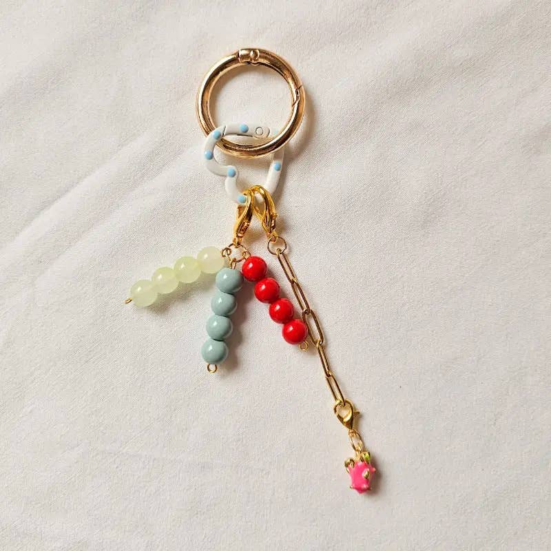 MKS America - Wholesale Keychain - Women's - Bohemia Acrylic link & Beads Chain Bag Charm Keychain1