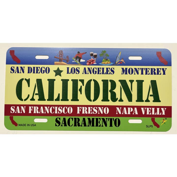 "California" - CA Aluminum License Plates Size: 6"x12" for wholesale by 7 Star