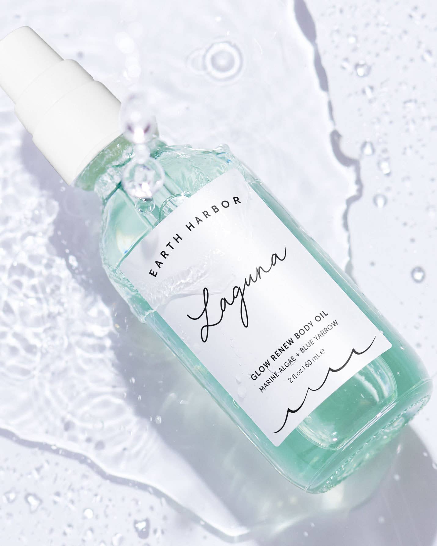 Earth Harbor Naturals - Wholesale Bath/Body Oil - LAGUNA Glow Renew Body Oil: Marine Algae + Blue Yarrow2