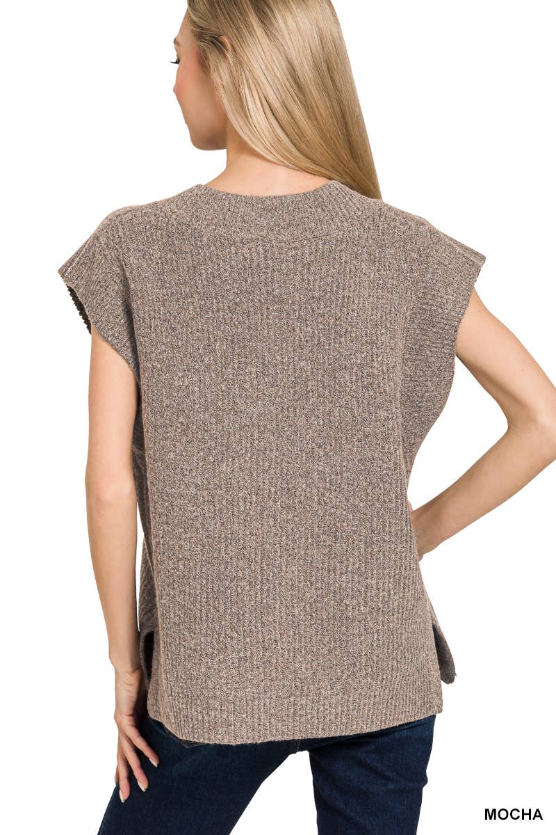 Vanilla Monkey - Vendita all'ingrosso Maglione smanicato - Donna - Gilet in maglia con scollo a V11