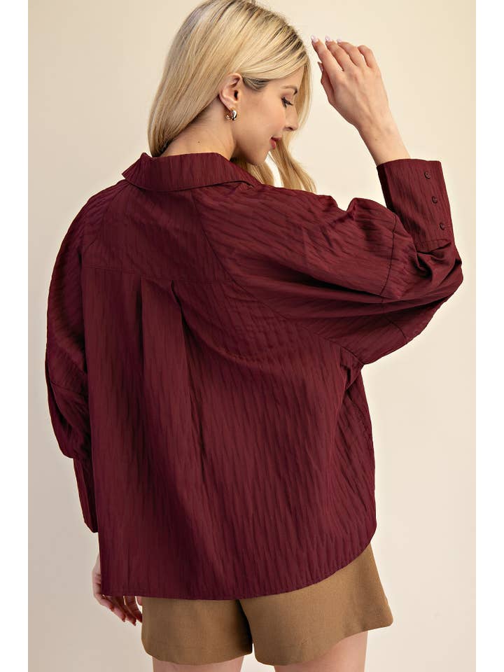 Glam - Wholesale Button Down Shirt - Women's - Collar Neck Button Down Shirt11