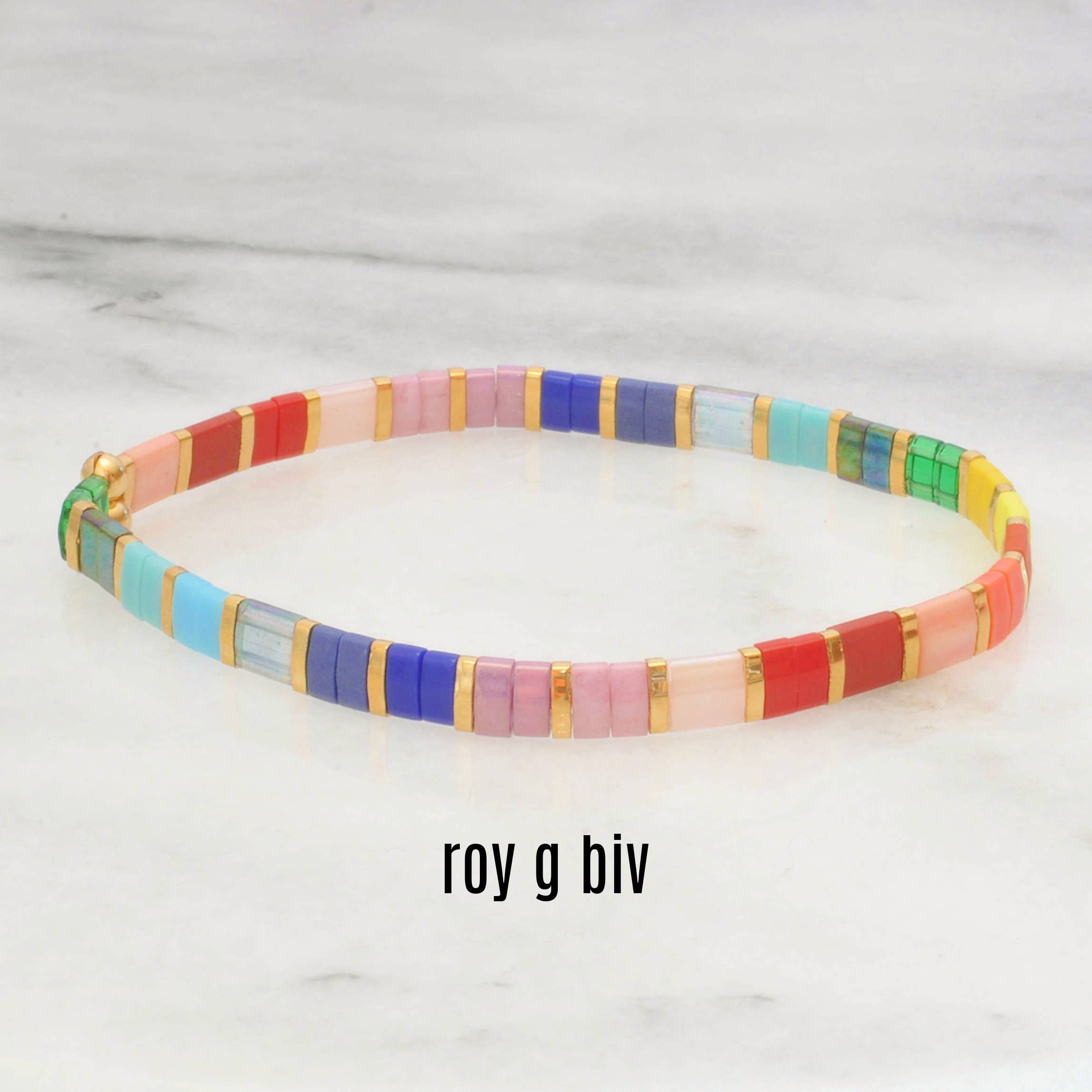 Libby & Smee – Großhandel Perlenarmband – Stapelbare Stretch-Fliesen-Armbänder3