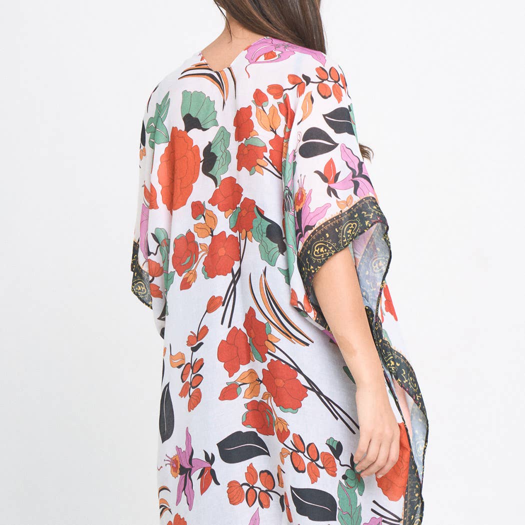 Fashion City - Wholesale Kimono - Women's - Oriental Floral Printed Kimono5