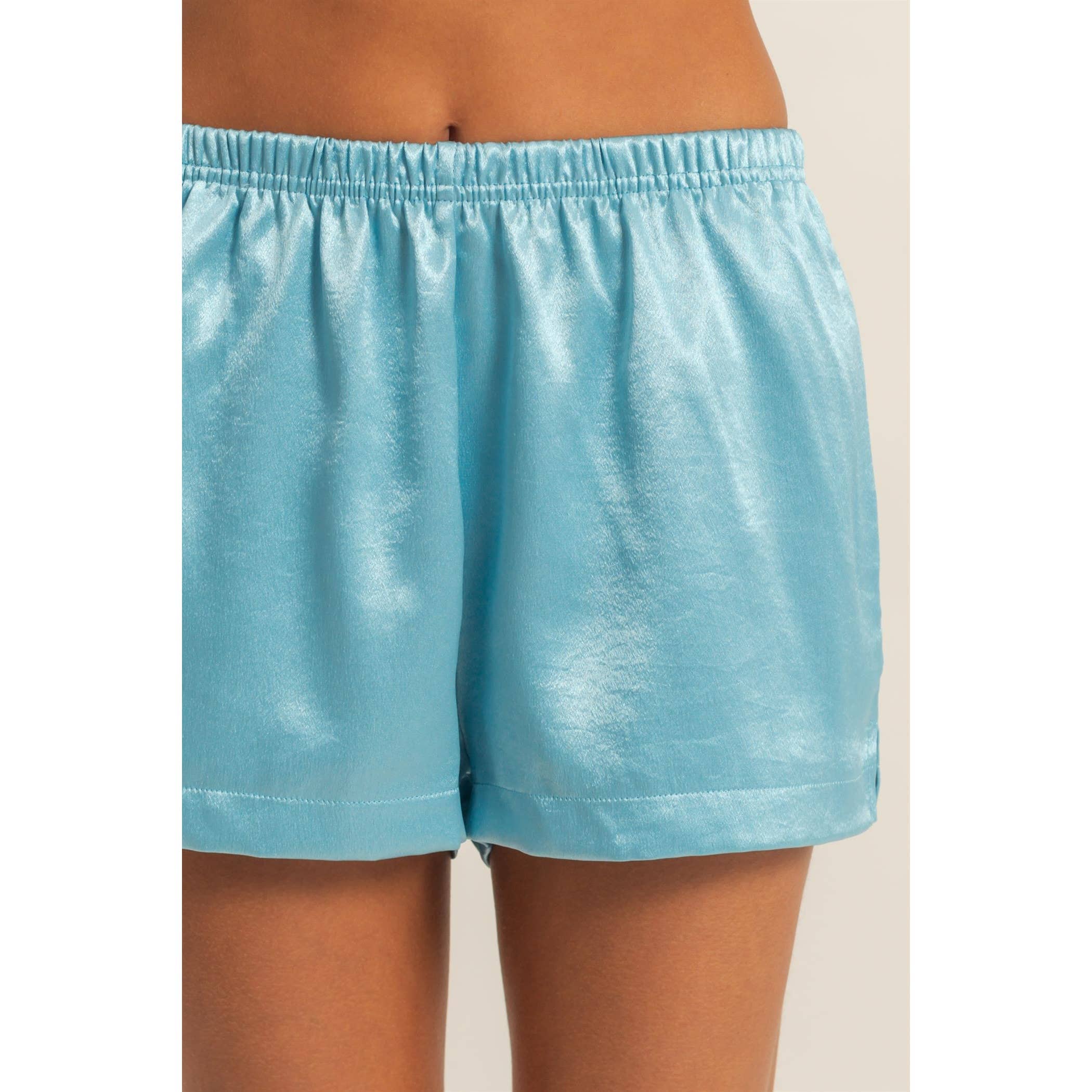 HYFVE - Wholesale Shorts - Women's - Satin Elastic Waist Shorts With Side Slit23