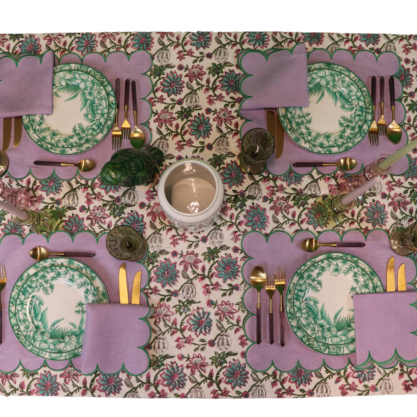 Ro’Table NYC - Wholesale Dinner Plate - Monsoon Verdant Dinner Plate - Set of 4 (+1 Bonus Plate)3