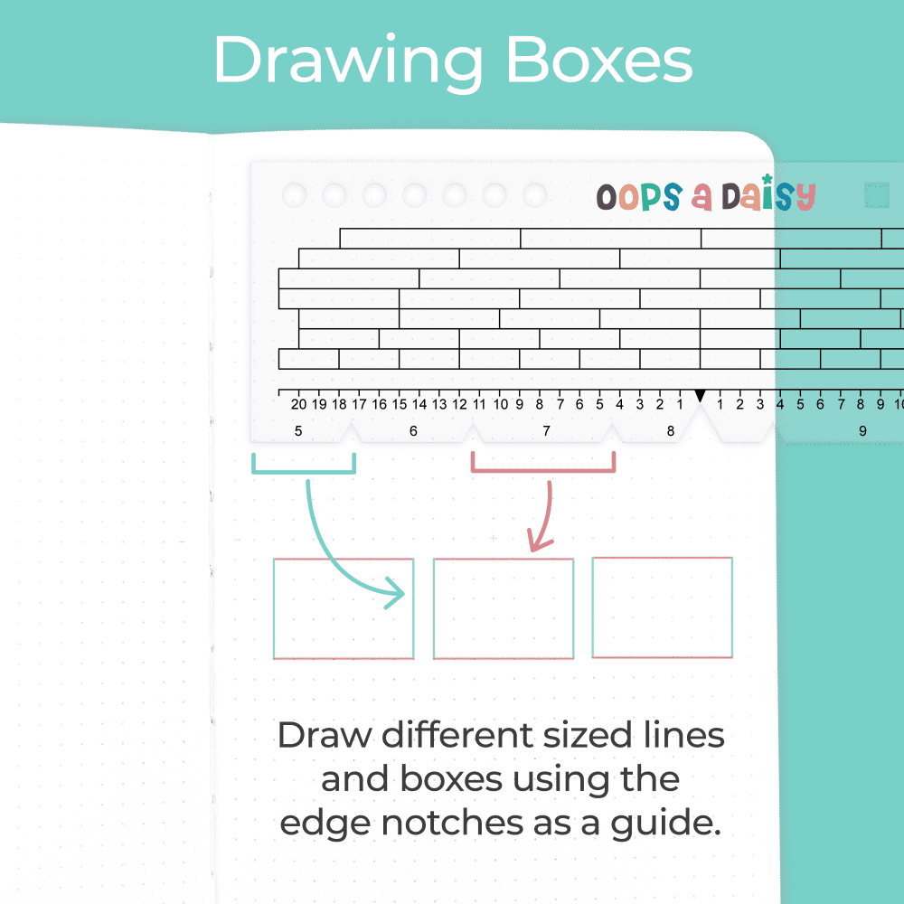 Oops a Daisy UK Ltd – wholesale Stencil/craft die – Universal Journal Grid Ruler - No Spaces9