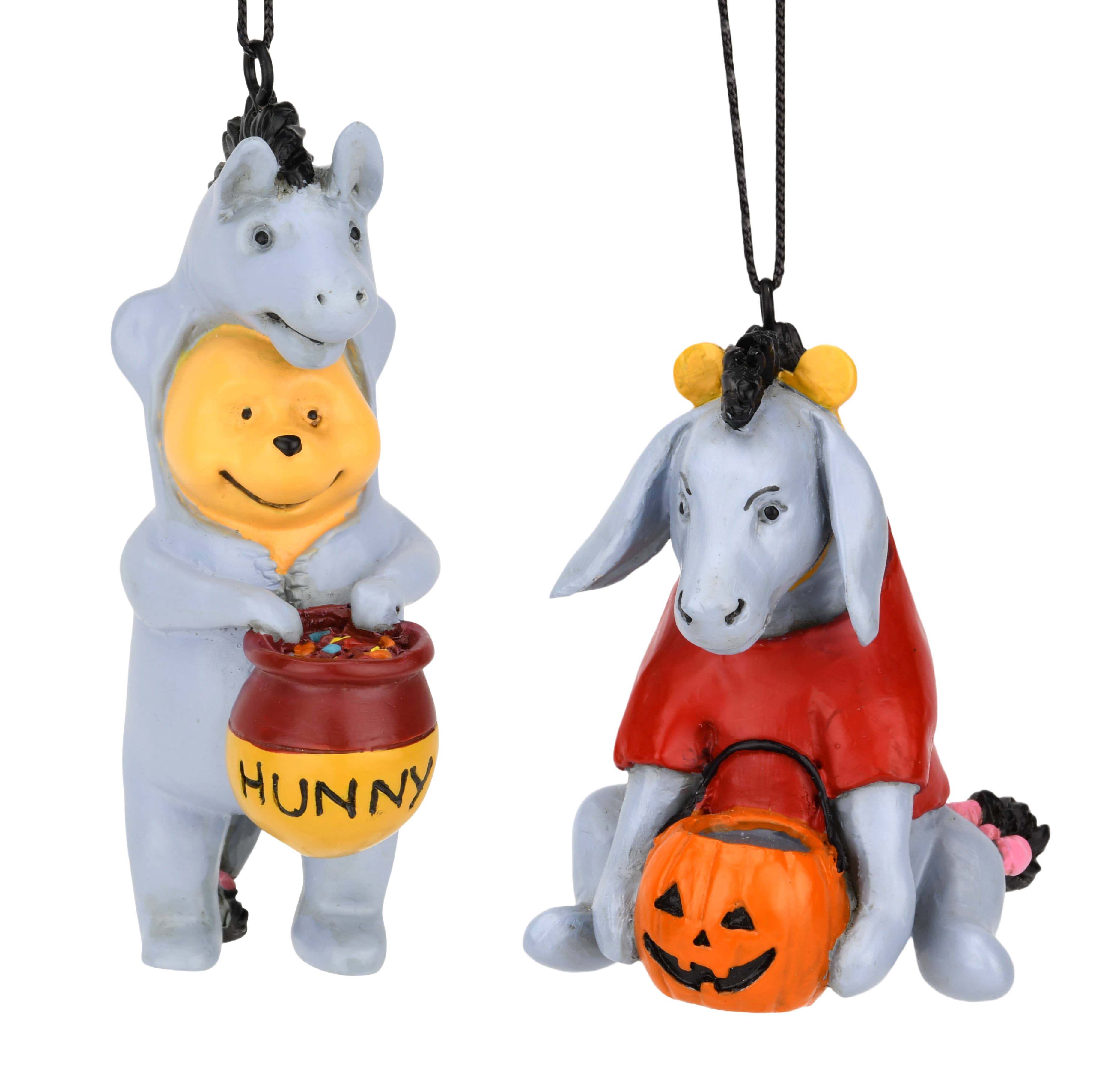 Tree Buddees - Wholesale Ornament Set - Winnie The Pooh and Eeyore Dressed up as Each Other for Trick or Treating Cute Halloween Ornaments