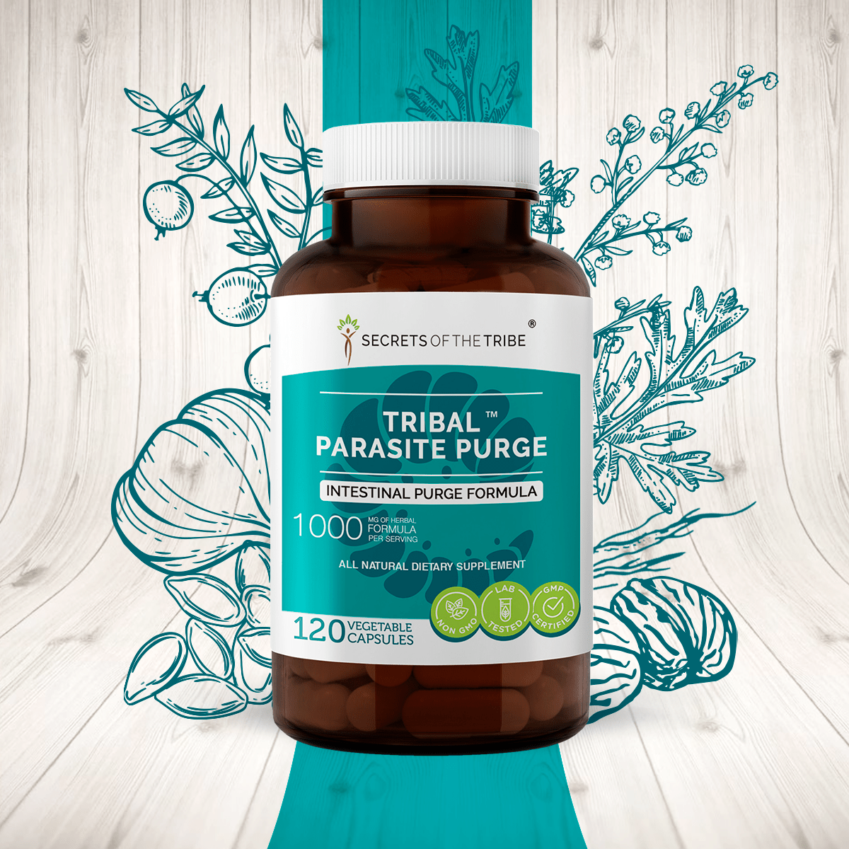 Secrets Of The Tribe - Wholesale Oral Supplement/Vitamin - Tribal Parasite Purge Capsules. Intestinal Purge Formula1