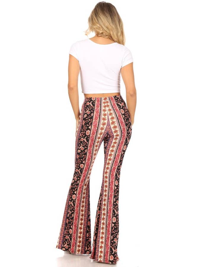 VIBE Apparel Co - Wholesale Pants – Women's - Aztec Wide Leg Flare Pant4