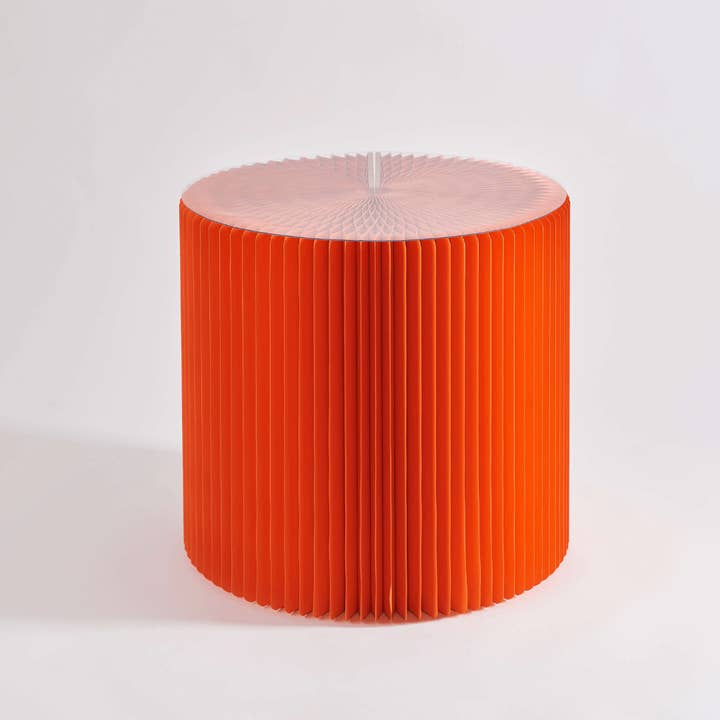Paper Lounge - Wholesale Side Table - Foldable Circular Paper Table - Orange