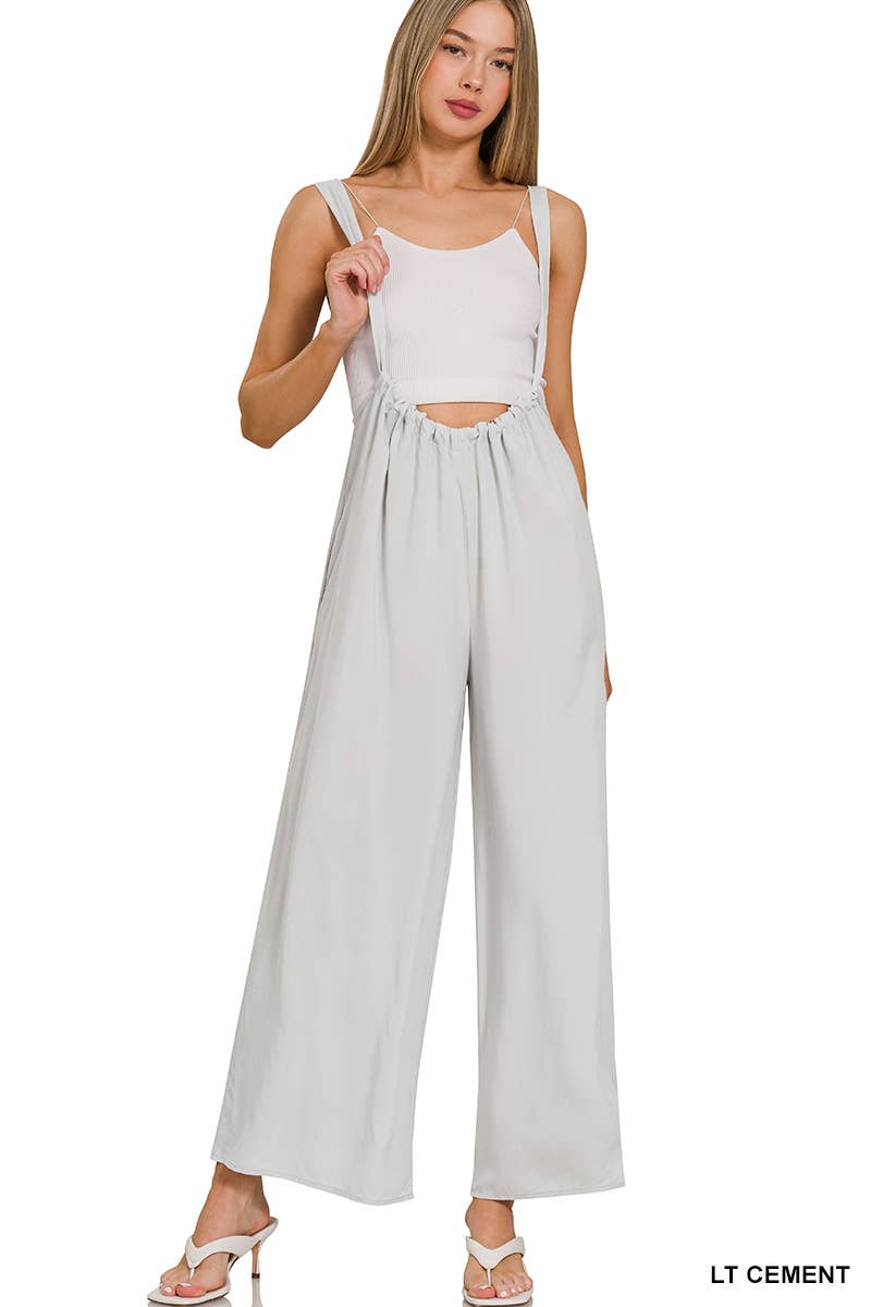 42POPS - Wholesale Jumpsuit - Women's - `.Tie Back Suspender Jumpsuit w/ Pockets24