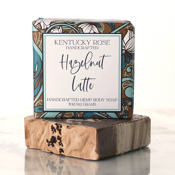 Hazelnut Latte Hemp Body Soap for wholesale by Kentucky Rose Handcrafted