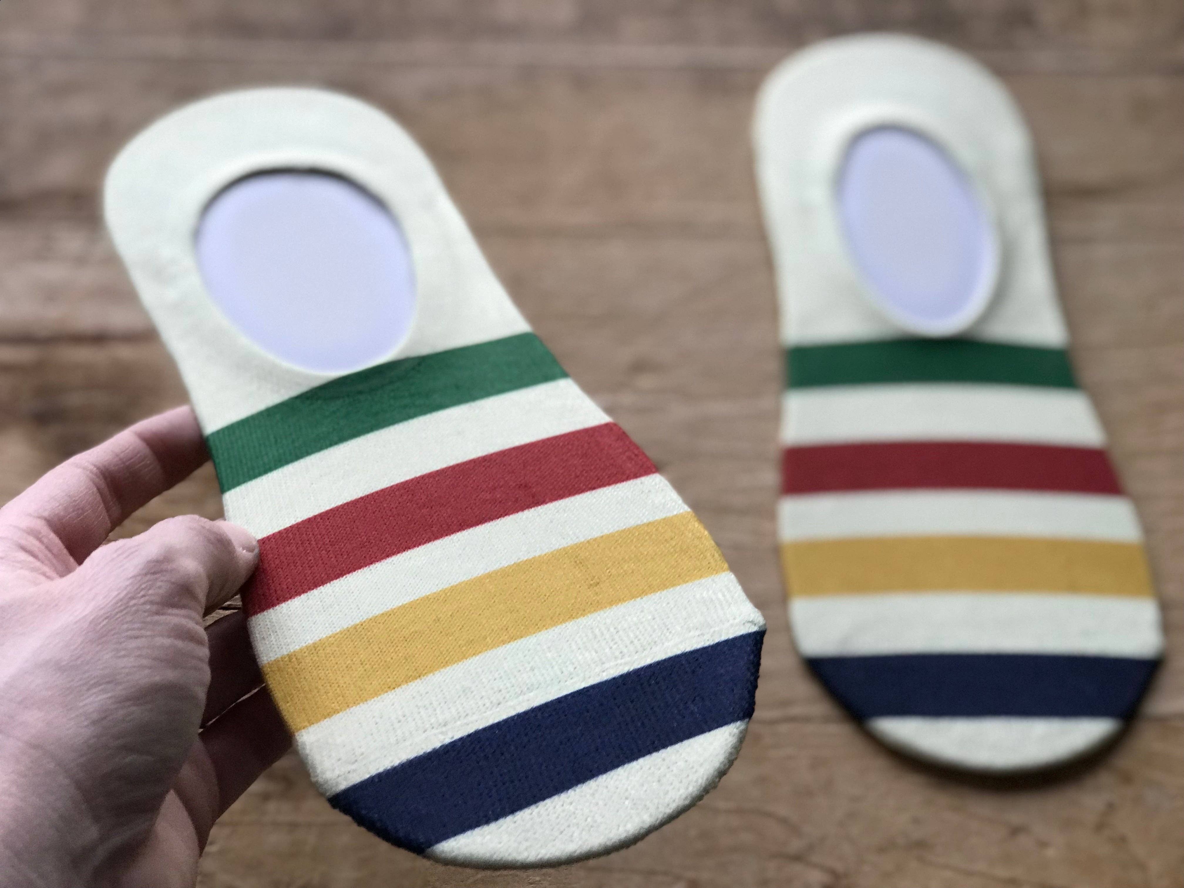 Simply Me • Gentlemen Est. 2017 LLC - Wholesale Socks - Unisex - Hudson’s Bay Stripes Inspired No-Show Socks1